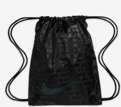 Black Nike drawstring football boot bag
