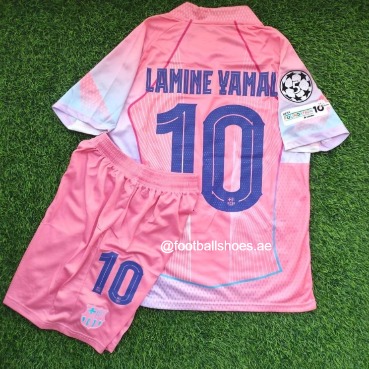 lamine yamal Pink Jersey With shorts