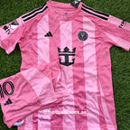 Messi inter Miami pink with shorts