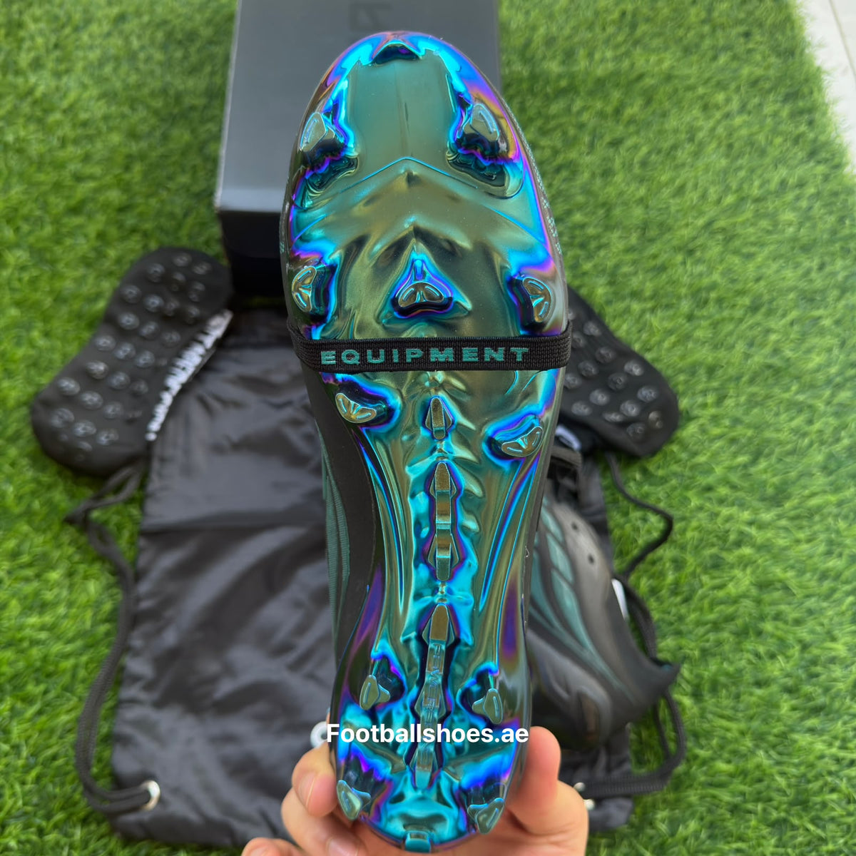 Sizes 39–45 — Adidas Predator Elite Black & Blue FG Studs