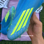size 41 to 45 F50 ELITE Laceless Firm Ground lamine yamal blue