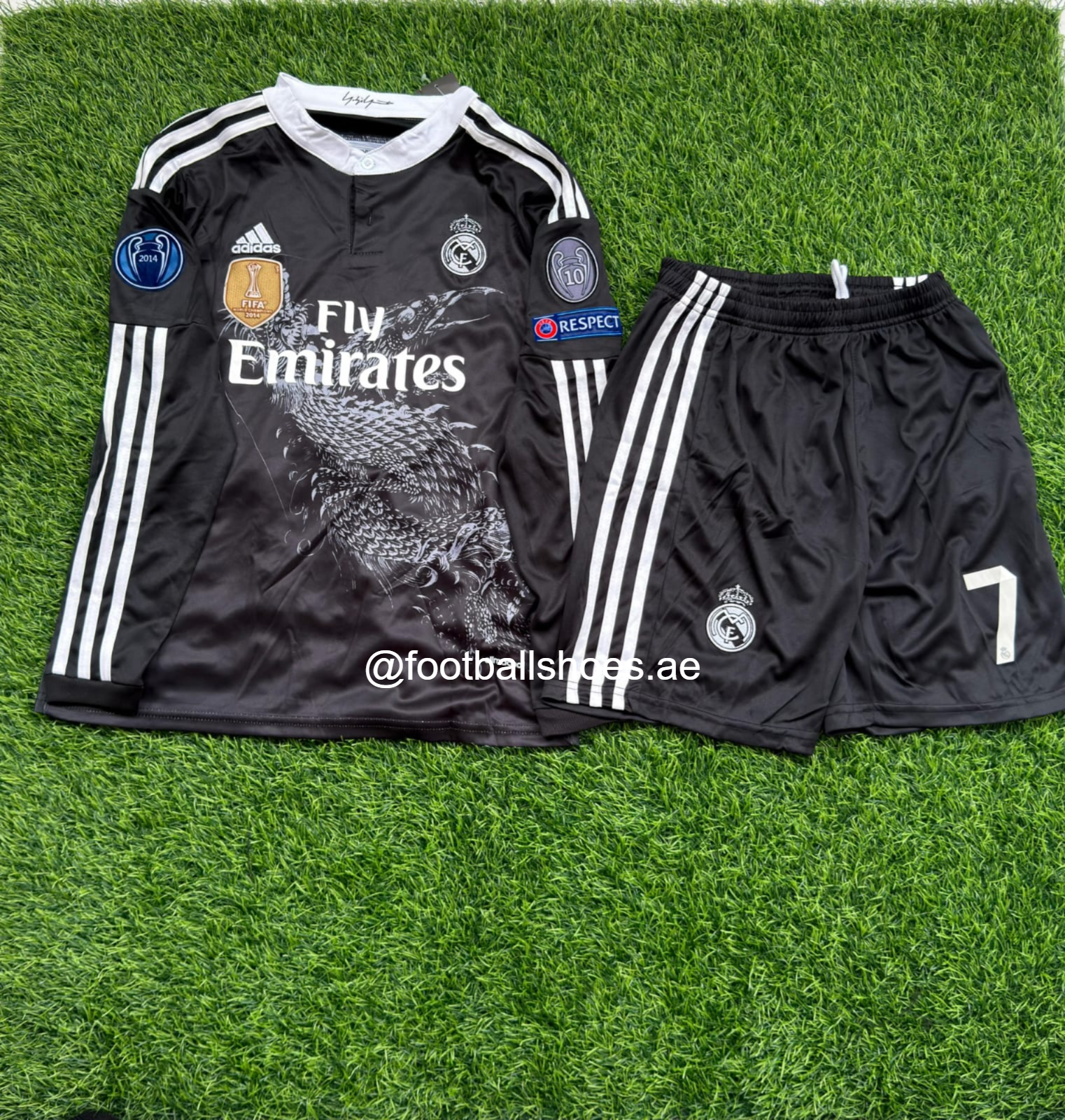 Real Madrid Black Dragon 2014 Long Sleeve Retro