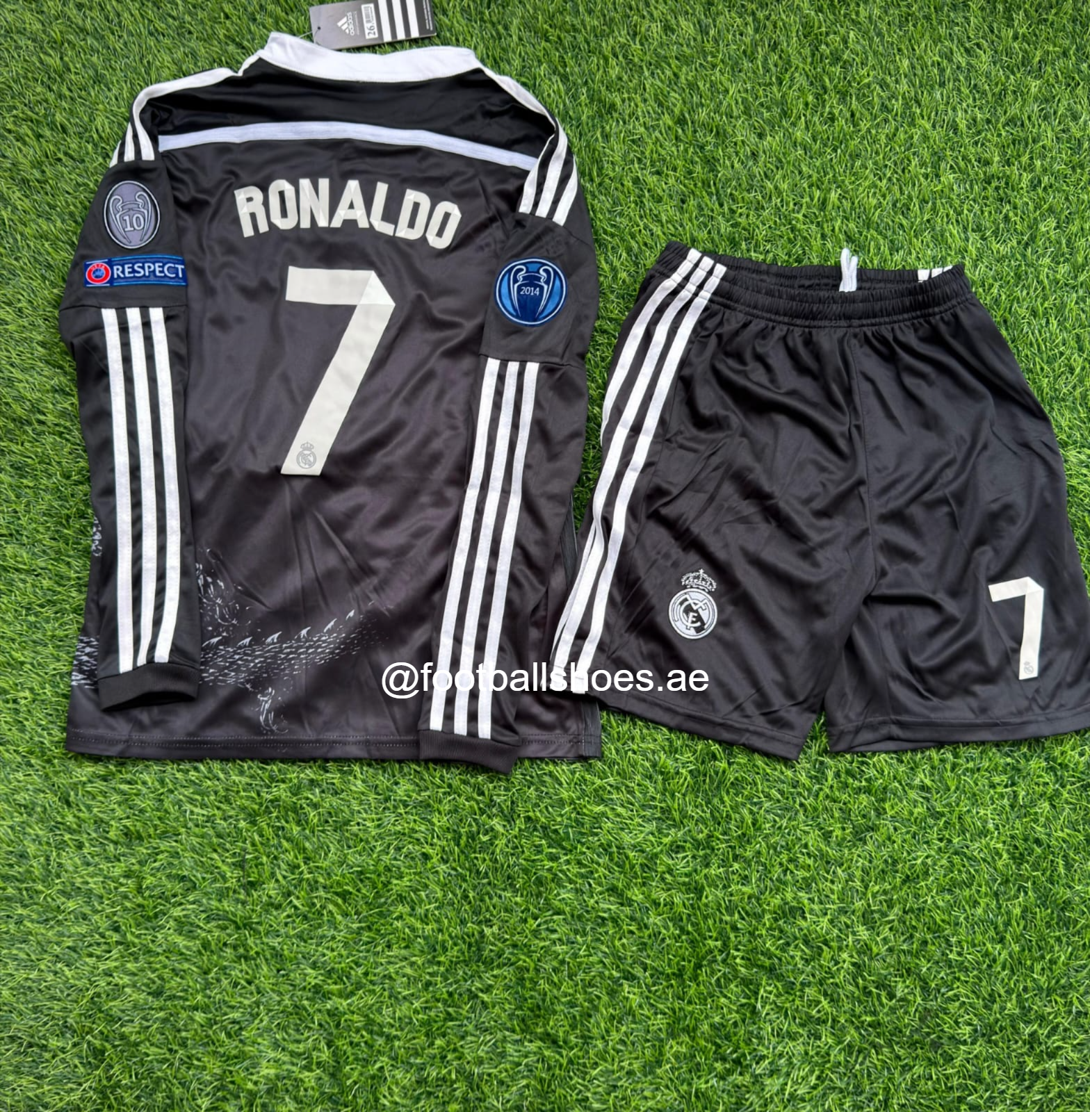 Real Madrid Black Dragon 2014 Long Sleeve Retro