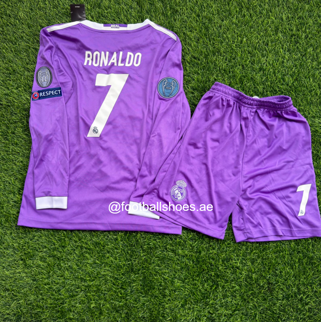 2011/12 Away Long Sleeve Madrid Soccer Jersey Football Retro