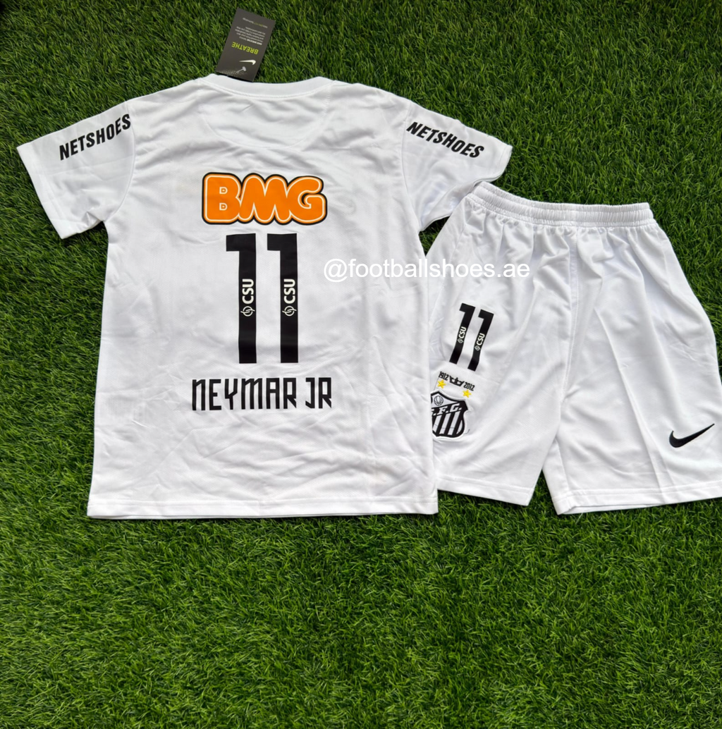 Neymar Jr Santos FC White Retro Football Jersey