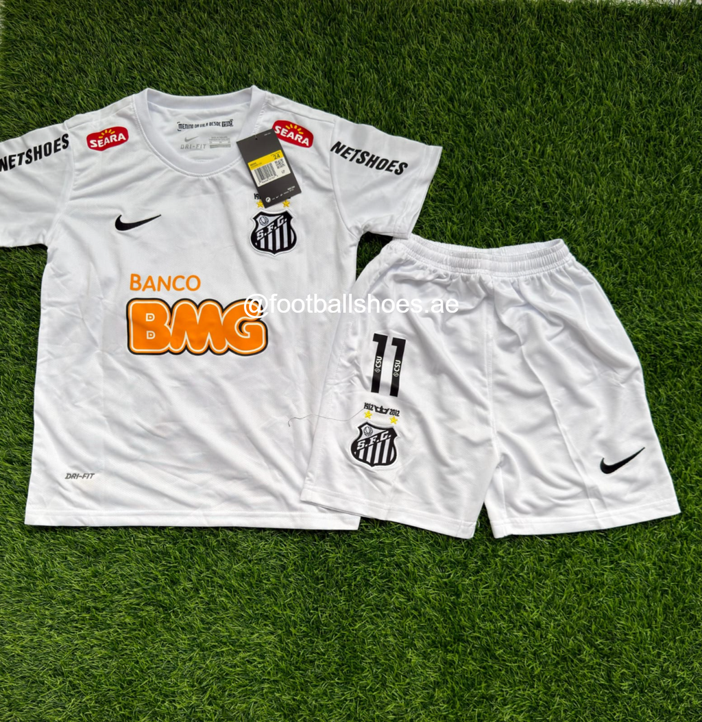 Neymar Jr Santos FC White Retro Football Jersey
