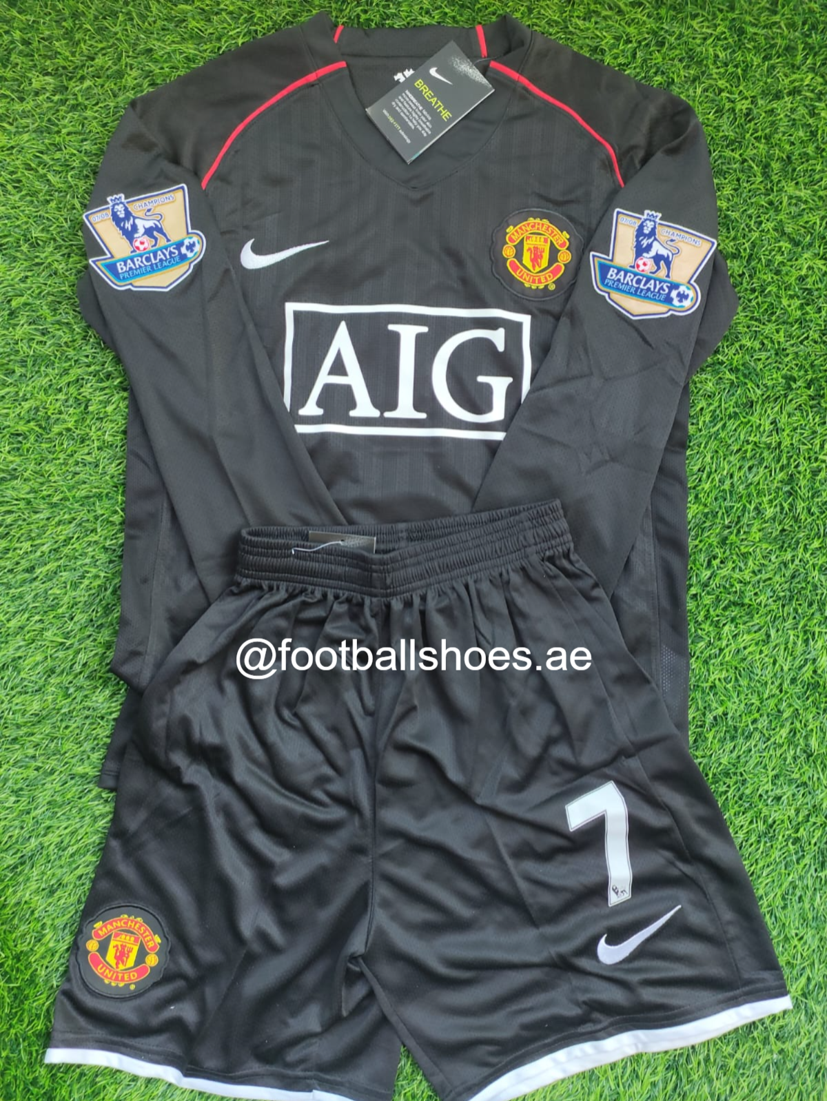 Ronaldo Manchester United 2008 Black Adults size