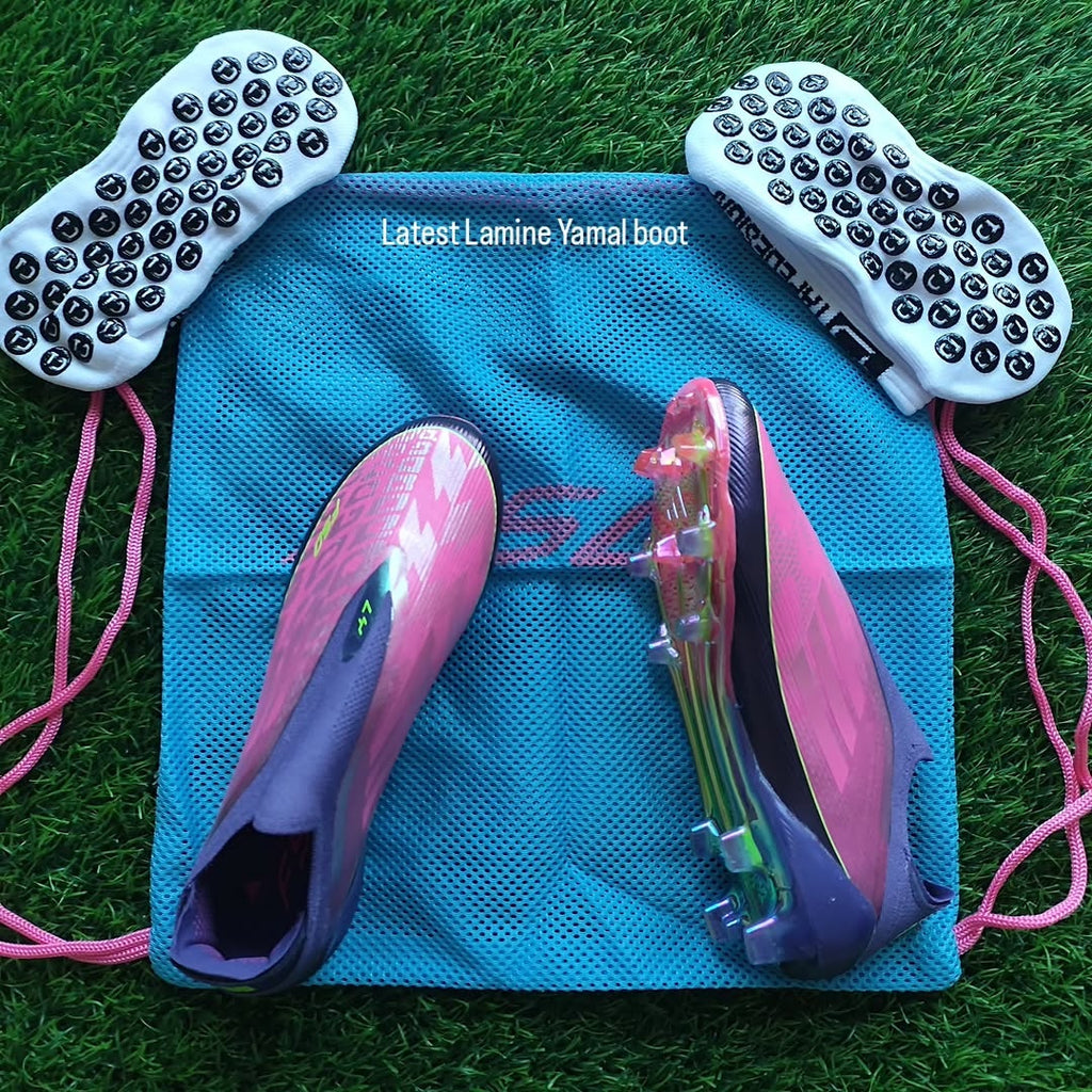 SOLD OUT!! Whatsapp for custom orders F50 Elite Lamine Yamal Laceless Firm Ground Boots purple