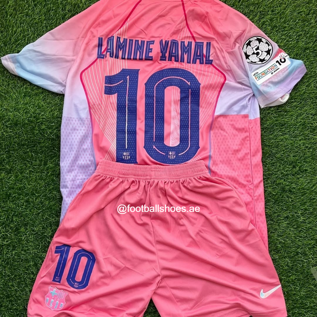 lamine yamal Pink Jersey With shorts