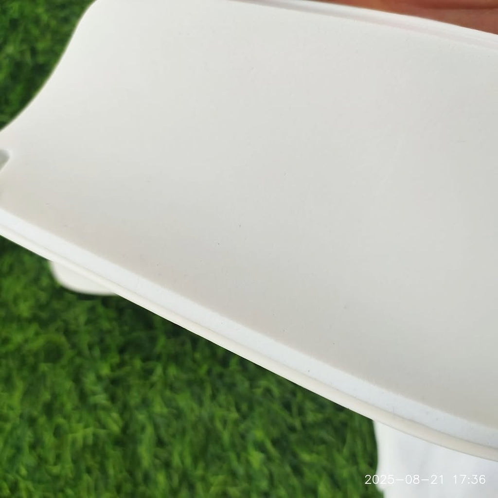 Shin Pad with pre Cut Socks White
